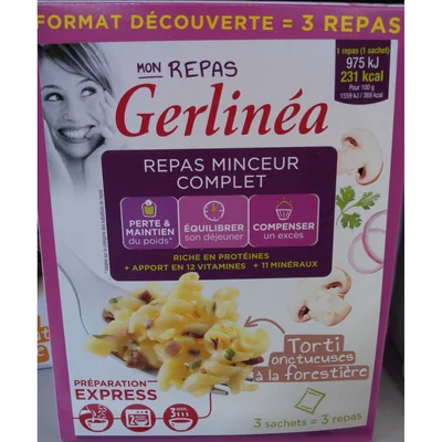 Repas Minceur Complet (Torti onctueuses à la forestière) Gerlinéa