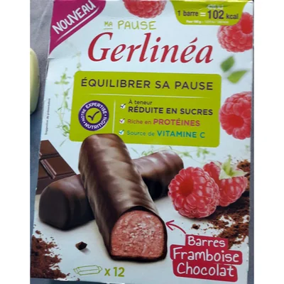 Encas équilibré Barre saveur Chocolat Framboise Gerlinéa