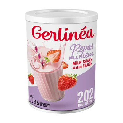 Repas minceur milkshake fraise