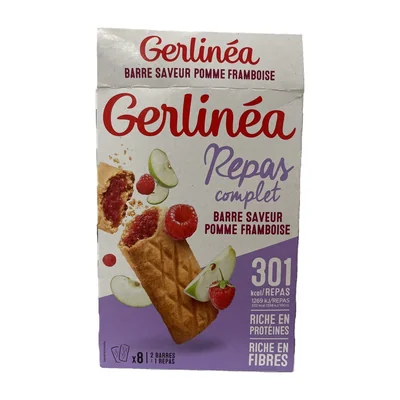 Repas Équilibré barre saveur Pomme Framboise Gerlinéa