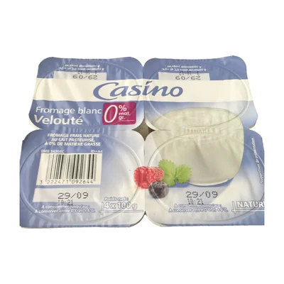 Fromage blanc velouté 0% mat. gr. Casino