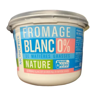 Fromage blanc 0% nature Monoprix