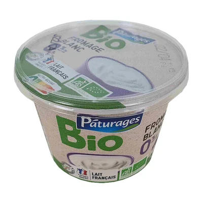 Fromage blanc 0% bio 500g Pâturages Bio
