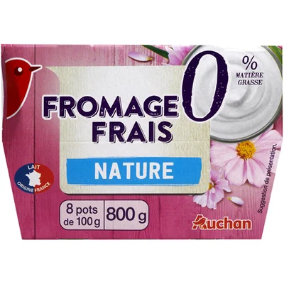 Fromage frais nature 0% matiere grasse