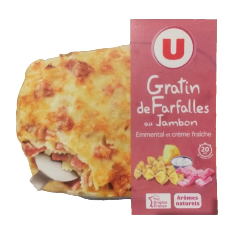 Gratin de Farfalles au jambon U
