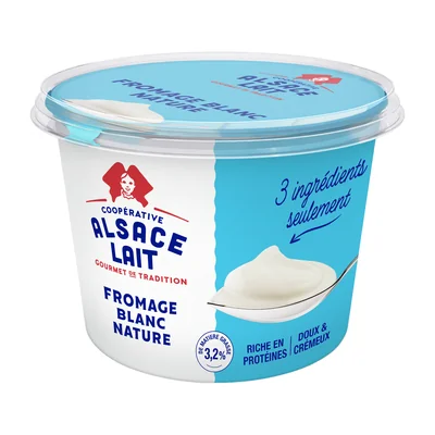 Fromage blanc nature 3.2 % MG Coopérative Alsace Lait