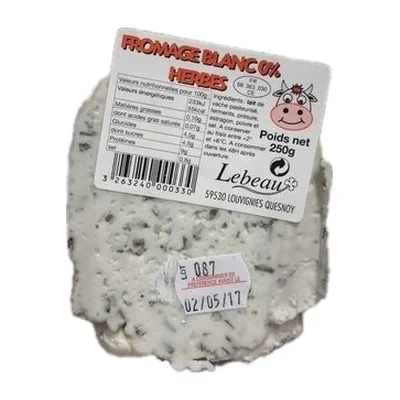 Fromage blanc aux herbes (0% MG) Lebeau