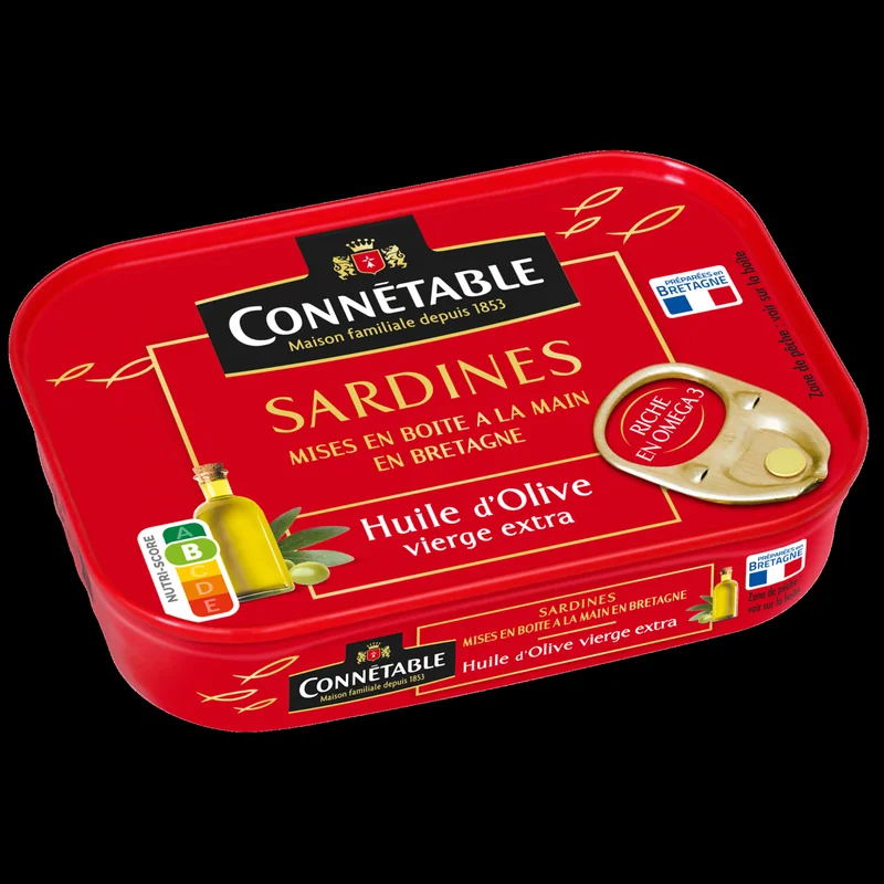 Sardines à l'huile d'olive vierge extra Connétable