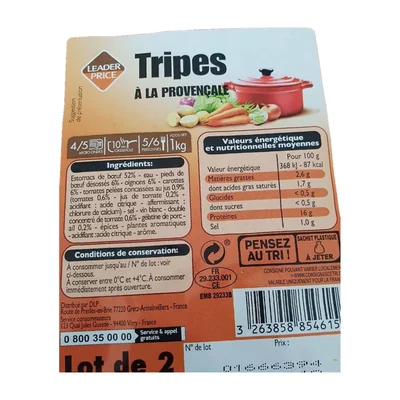 Tripe à la provencale