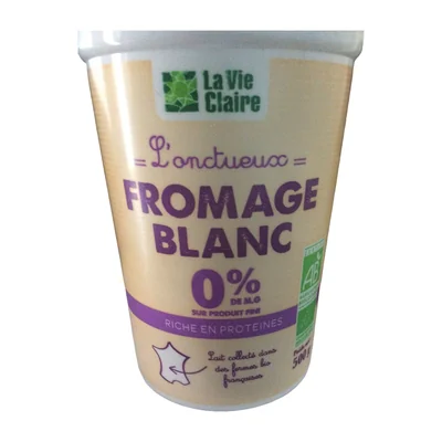 Fromage blanc 0% MG La Vie Claire