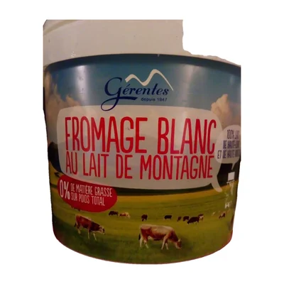 Fromage blanc au lait de montagne 0% M.G. Gerentes