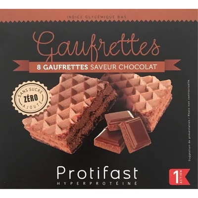 PROTIFAST GAUFRETTE Hyperprotéinée PHASE STARTER Saveur Chocolat Protifast