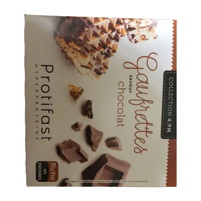 Protifast 4 PM Gaufrette Hyperproteinee Saveur Chocolat 8 Gaufrettes (bar) Protifast