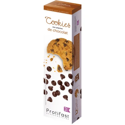 Protifast Cookies aux Pépites de Chocolat - 12 Cookies Protifast