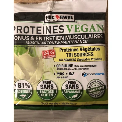 Protéines vegan vanille Eric favre