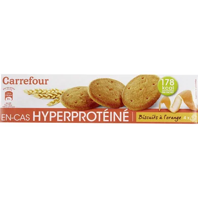 En-cas hyperprotéiné Biscuits à l'orange Carrefour