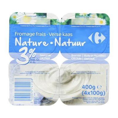 Fromage blanc nature Carrefour