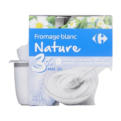 Fromage blanc nature Carrefour