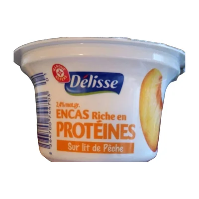 Encas riche en protéines sur lit de pêche Délisse