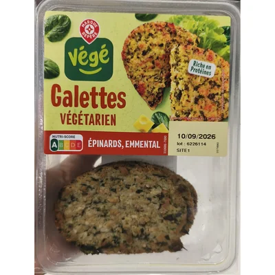 Galettes de blé épinards et emmental Marque Repère