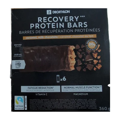 Recovery protein bar caramel x6 decathlon
