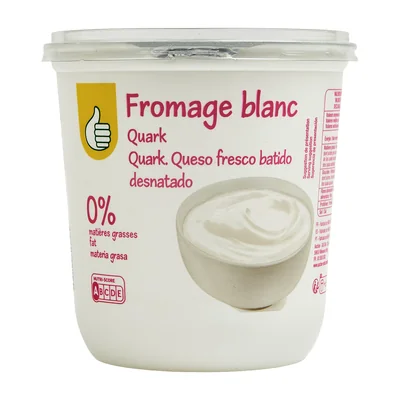 Fromage blanc0% de matières grassespossibilité Picto : Lait Origine France Auchan