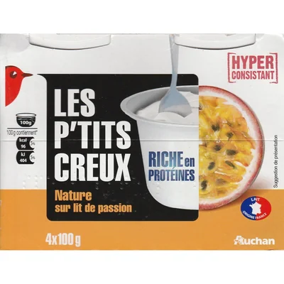 Les P'tits Creux Nature sur lit de passion Auchan