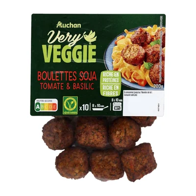 BOULETTES SOJA TOMATE et BASILIC Auchan