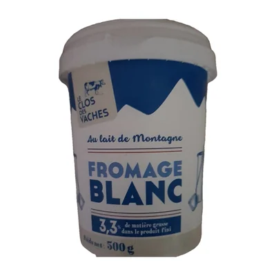 Fromage blanc au lait de Montagne Le clos des vaches