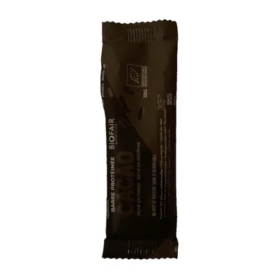 Barre protéinée cacao Biofair nutrition
