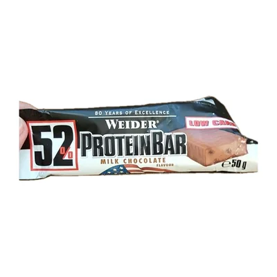 52% Weider Protein Bar, Low Carb, Milk Chocolate Weider