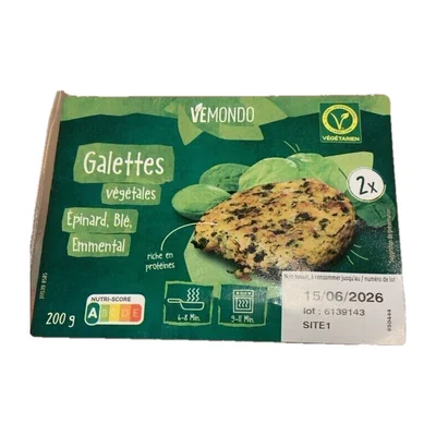 Galettes Vegetales Epinard Ble Emmental Toque du chef