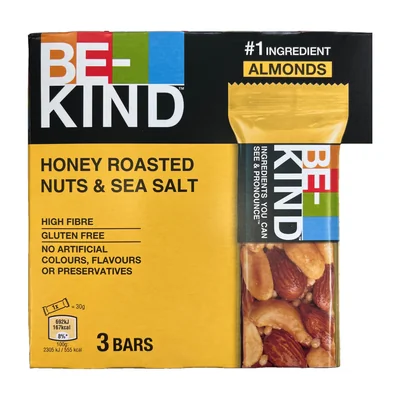 Honey roasted nuts and sea salt Be Kind