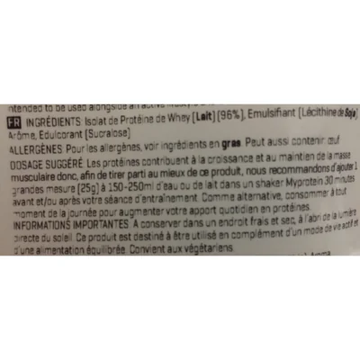 My Protein Impact Whey Isolate Vanilla - 1000g MYPROTEIN