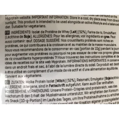 Protein Crispies, Geschmacksneutral MYPROTEIN
