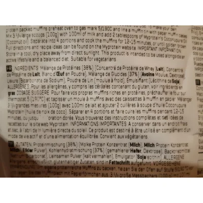 Protein Muffin Mix,200G,Unflavoured MYPROTEIN