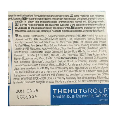Myprotein Pro Bar Elite, Caramel Hazelnut, 12 X MYPROTEIN
