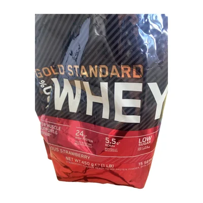 100% Whey Gold Standard 450G Delicious Strawberry Optimum Nutrition