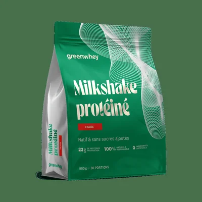 milkshake protéiné starwberry Greenwhey