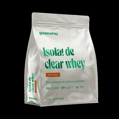 Isolat de Clear Whey - Thé pêche Greenwhey