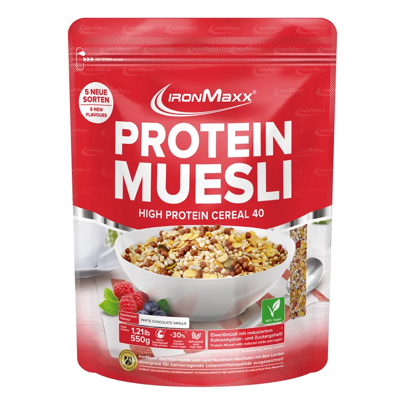 Muesli Protéiné (550g) - White Chocolate Vanilla Ironmaxx